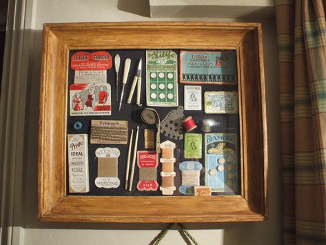 Collage of vintage sewing items | A collection of old sewing… | Flickr Vintage Sewing Rooms, Sewing Room Decor, Vintage Sewing Notions, Sewing Room Organization, Memory Crafts, Shadow Box Art, Sewing Space, Trendy Sewing, Vintage Sewing Machines