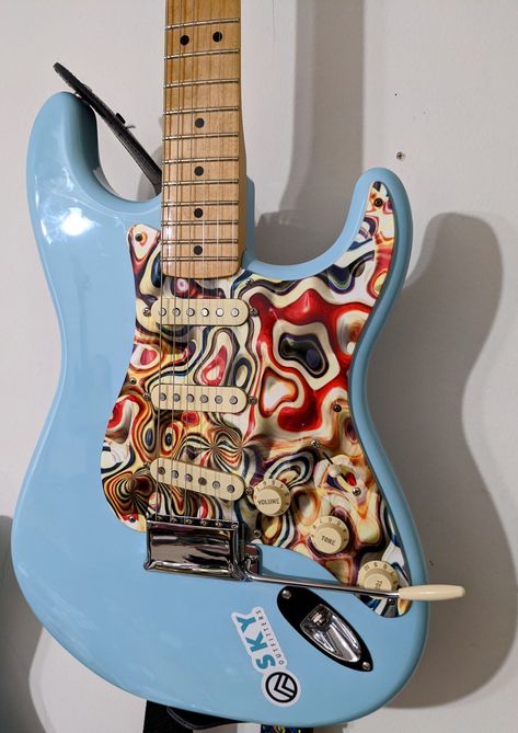 Music Production Equipment, Pretty Guitars, Electric Guitar Design, Guitar Obsession, Custom Electric Guitars, Guitar Painting, Unique Guitars, Cool Electric Guitars, Rock Guitar