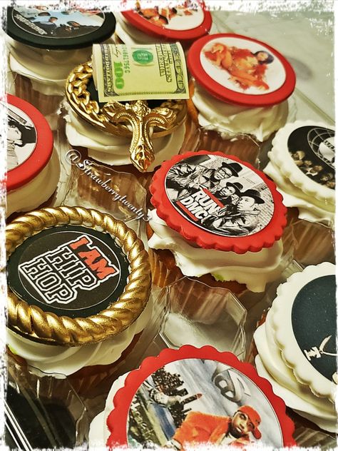 90's era!!!! My Hip Hop..... Hip Hop Party Food, 2000 Hip Hop, 90s Theme Party Decorations, 90s Hip Hop Party, Hip Hop Birthday, 90s Theme Party, Happy Birthdays, Hip Hop Party, Creative Cupcakes