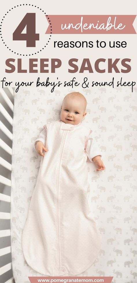 If you're wondering why use a sleep sack for baby, you'll find here all the answers about wearable blankets, aka sleep sacks or sleeping bags. Benefits of sleep sacks | sleeping bag for your baby | best sleep sacks for your baby via @pomegranatemom Newborn Sleep Clothes, Sleep Campaign, Bedtime Clothes, Sleep Sacks For Babies, Newborn Sleep Sack, Newborn Sleeping Bag, Baby Sleeping Bags, Pooh Nursery, Registry Checklist