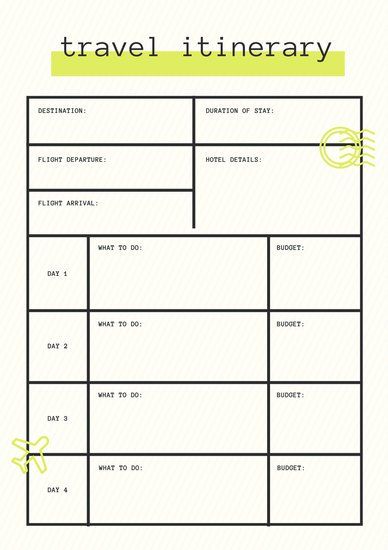 Cream Travel Itinerary Planner Itinerary Template Free, Vacation Itinerary Template, Vacation Planner Template, Travel Itinerary Planner, Travel Planner Template, Free Planner Templates, Itinerary Planner, Road Trip Planner, Vacation Itinerary