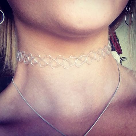 Clear glitter tattoo choker Angel Halloween, Tattoo Choker, Glitter Tattoo, Link In Bio, Choker, Choker Necklace, Chain Necklace, Fashion Inspo, Glitter