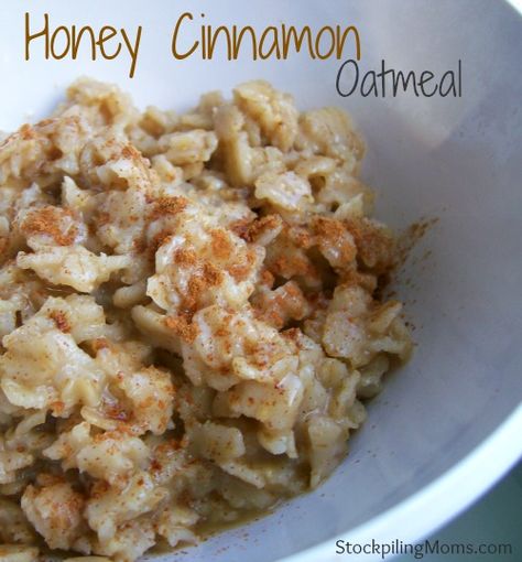 Honey Cinnamon Oatmeal Healthier Breakfast, Overnight Oats Recipes, Fruit Salad Easy, Honey Cinnamon, Cinnamon Oatmeal, Honey Oatmeal, Oats Recipes, Honey And Cinnamon, Baked Oatmeal