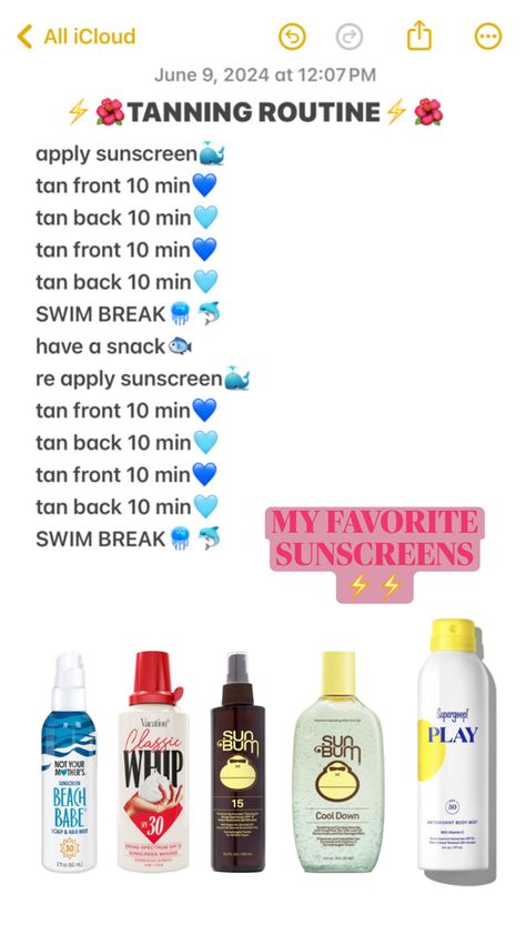 aesthetic and helpful Tan Routine, Good Sunscreen, Tanning Routine, Tanning, Sunscreen