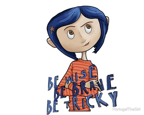 Coraline by PortugalTheGirl Clip Png, Creative Mugs, Coraline Art, Coraline Aesthetic, Coraline Jones, Tim Burton Movie, Tumblr Stickers, Be Wise, Wall Window