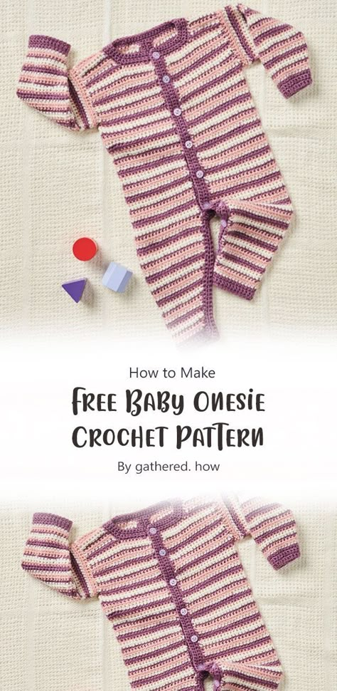 The baby onesie is an essential item for any baby’s wardrobe. It’s easy to make, and the pattern can be adjusted for all sizes of babies. The most important thing is to choose a soft and elastic yarn, in order to make it comfortable for the baby. Hope you enjoy crocheting this adorable baby onesie for your little one! Baby Romper Diy, Baby Romper Pattern Free, Toddler Crochet Patterns, Crochet Onesie, Crochet Baby Clothes Boy, Crochet Baby Romper, Crochet Baby Sweater Sets, Onesie Pattern, Crochet Baby Projects