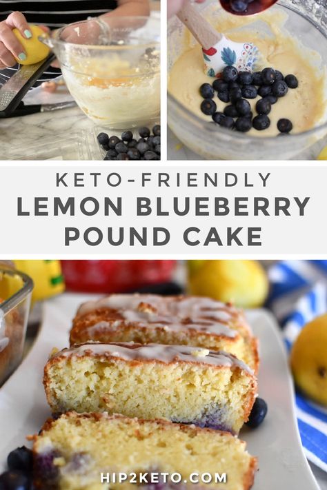 Keto Bakes, Blueberry Lemon Pound Cake, Lemon Blueberry Pound Cake, Blueberry Pound Cake, Keto Blueberry, Blueberry Breakfast Cake, Keto Baking, Ketogenic Desserts, Lemon Blueberry Bread