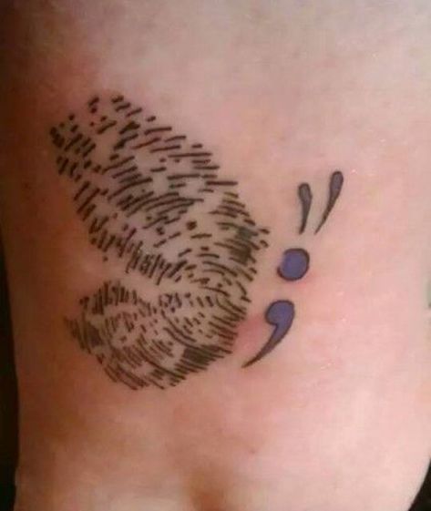 The Meaning Behind Semicolon Tattoos | Tattoo.com Tattoos Fingerprint, Thumbprint Tattoo, Small Flower Tattoos For Women, Tattoo With Meaning, Semicolon Tattoo Meaning, Semicolon Tattoos, Fingerprint Tattoos, Tattoos Finger, Finger Tattoo For Women