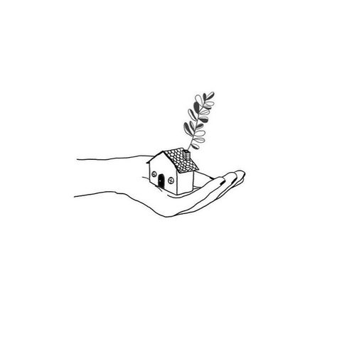 House Tattoo Minimalist, House Tattoo Simple, Little House Tattoo, Small House Tattoo, Paradox Tattoo, Sarah Tattoo, Tattoo House, Youth Logo, House Tattoo