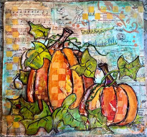 Fall Watercolors, Pumpkin Canvas Painting, Thanksgiving Tags, Halloween Watercolor, Pumpkin Canvas, Paper Pumpkins, Art Assignments, Fall Art Projects, Newspaper Art