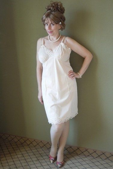 Vintage Canadian Made Nylon Full by TheDreamMerchants on Etsy Beautiful Nightgown, Lingerie Photos, Silk Nightwear, White Lingerie, Nursing Fashion, Vintage Slips, Frilly Dresses, Feminine Women, Lace Slip Dress