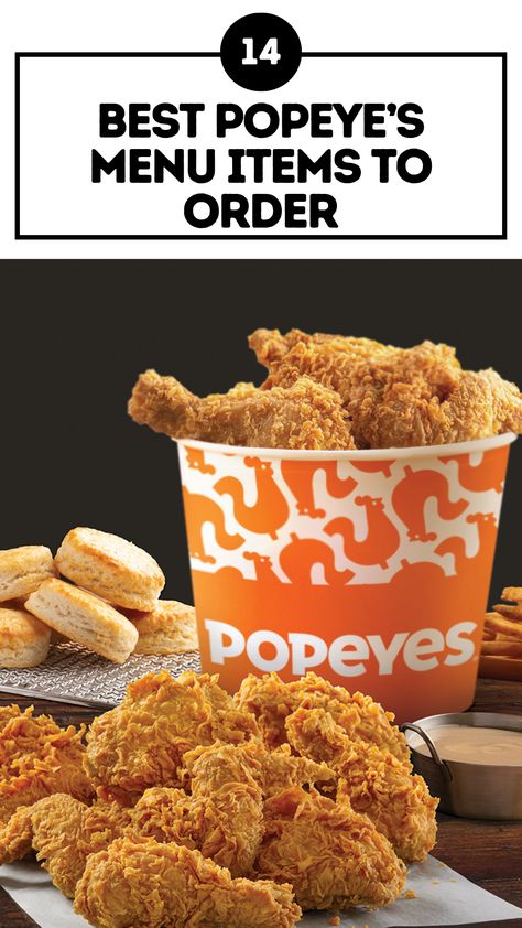 Popeye’s Menu Items Popeyes Food, Popeyes Menu, Popeyes Fried Chicken, Sausage Mcmuffin, Popeyes Louisiana Kitchen, Louisiana Cuisine, Chicken Items, Louisiana Kitchen, Popeyes Chicken