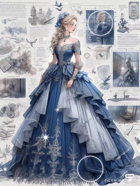 Princess Dress Fairytale, Dreamy Gowns, Dress Design Drawing, Old Fashion Dresses, Fantasy Dresses, Fashion Drawing Dresses, Dress Design Sketches, Fashion Illustration Dresses, Dress Sketches