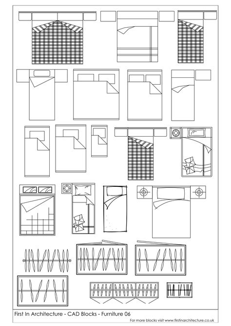 A selection of free cad blocks, featuring beds and wardrobes Beds And Wardrobes, Floor Plan Symbols, Architecture Symbols, Architectural Plan, Interior Design Sketchbook, Architecture Blueprints, Furniture Design Sketches, Architecture Drawing Plan, Interior Architecture Drawing