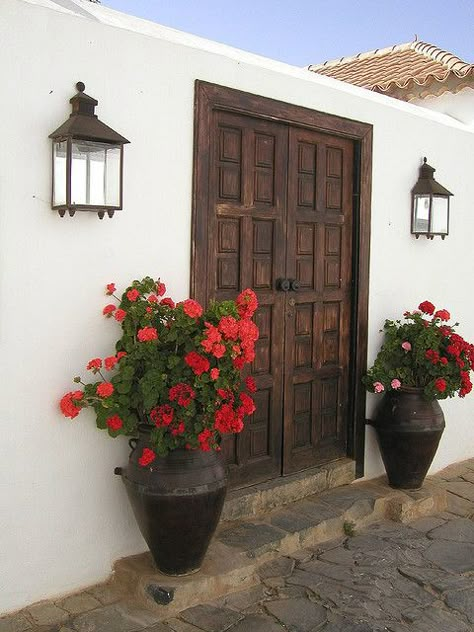 Landscapes Architecture, Hacienda Style Homes, Mexico House, Casa Country, Charleston Homes, Entrance Door Design, Garden Entrance, Mexican Home, Spanish Style Home