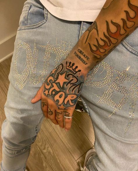 Guys Neck Tattoo, Tattoos For Guys Neck, Guys Hand Tattoos, Hand Tattoo Designs, Tattoos Hand, Saved Tattoo, Pretty Hand Tattoos, Men Tattoos Arm Sleeve, Forearm Sleeve Tattoos