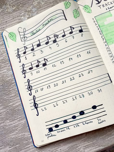 #bulletjournals #bulletjournaling #bulletjournalideas #bujo #bujoinspiration #march2020 #piano #tracker Music Bujo Theme, Practice Journal Music, Music Bullet Journal, Music Journal Pages, Music Bujo, Bujo May, Grid Coloring, Music Tracker, 2023 Bujo