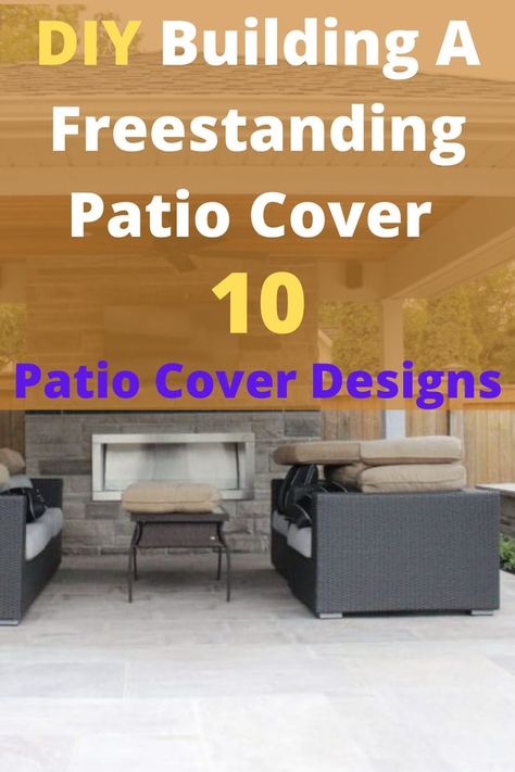 DIY Building A Freestanding Patio Cover Free Standing Patio Cover, Free Standing Patio, Wood Deck Patio, Patio Cover Ideas, Freestanding Patio, Diy Patio Cover, Diy Projects To Make And Sell, Patio Fire Pit, Patio Cover