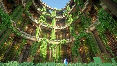 Minecraft Hole In The Ground, Minecraft Mega Base Ideas Underground, Underwater Builds Minecraft, Underwater Minecraft Builds, Minecraft Underwater Builds, Ruins Minecraft, Mega Base Minecraft, Minecraft Mega Base Ideas, Minecraft Mega Base