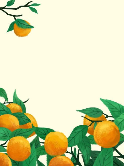 Free Orange Tree Illustration, Background Landscape, Advertising Background, Tree Plan, Color Plan, Orange Tulips, Ocean Landscape, Cartoon Painting, Night Landscape