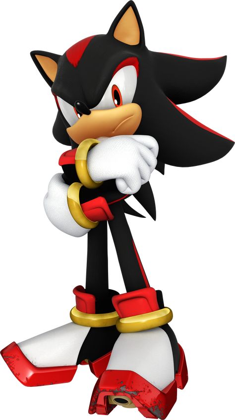 For the Level Up Item in Sonic Adventure 2, see Air Shoes (Level Up Item). The Air Shoes, also sometimes referred to as the Hover Shoes or Jet Shoes, are objects that appear in the Sonic the Hedgehog series. They are the shoes worn by Shadow the Hedgehog. Their origins are unknown, although Shadow has worn them since his awakening on the Space Colony ARK. The Air Shoes are mainly white and smooth with black heel regions. Above the topline, each shoe has a red tongue and black collar encircled Sonic Generations, Sonic Birthday Parties, Hedgehog Game, Shadow Sonic, Game Sonic, Sonic Birthday, Hedgehog Movie, Rouge The Bat, Sonic Heroes