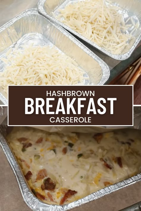 Perfect protein packed breakfast the whole family will enjoy! This simple breakfast casserole starts with a layer of hashbrowns, followed by eggs, bacon (or sausage) and cheese. You can also freeze this breakfast casserole or assemble it ahead of a busy morning. Freezing Breakfast Casserole, Freeze Breakfast Casserole, Egg Bake With Frozen Hashbrowns, Freezer Egg Bake, Breakfast Freezer Casserole, Breakfast Casserole Without Cheese, Make Ahead Freezer Breakfast Casserole, Make Ahead Hashbrown Casserole Breakfast Recipes, Breakfast Casserole Freezer Meal