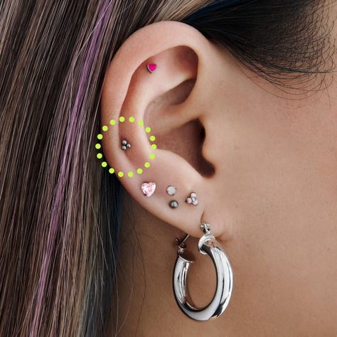 Auricle Piercings Are Your Shortcut to the Perfect Ear Stack Ear Stack Ideas, Ear Stacking Ideas, Triple Lobe Piercing, Auricle Piercing, Ear Anatomy, Second Piercing, Piercing Aftercare, Snake Bites, Popsugar Beauty