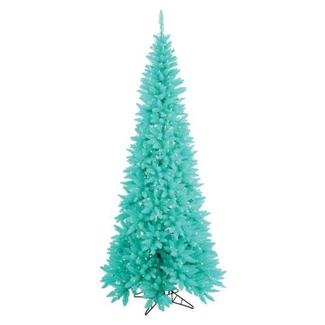 Aqua Slim Fir Christmas Tree - Add some color to your Christmas decor with the Aqua Slim Fir Christmas Tree. Made with a durable PVC construction this tree features a realistic desi... Aqua Christmas, Slim Artificial Christmas Trees, Spruce Christmas Tree, Slim Christmas Tree, Fir Christmas Tree, Artificial Christmas Wreaths, Pre Lit Christmas Tree, Blue Christmas Tree, Christmas Tree Stand