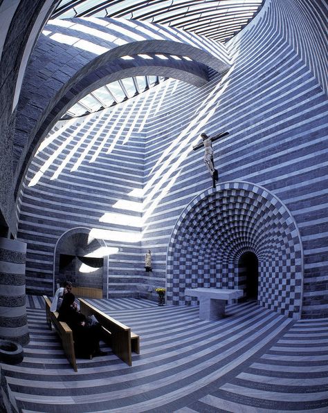 Church of San Giovanni Battista (St. John the Baptist), Switzerland - Mario Motta [1015x1280] - Imgur Architecture Cool, Mario Botta, Europa Park, Design Exterior, Place Of Worship, Beautiful Architecture, Beautiful Buildings, Oh The Places Youll Go, Amazing Architecture