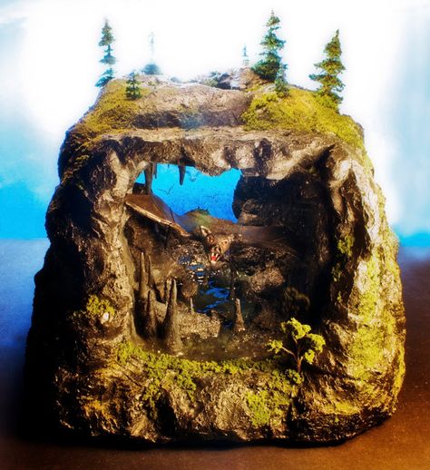 Bat Cave Bat Diorama Project, Bat Cave Halloween Decorations, Diy Bat Cave, Cave Diorama, Bat Cave Room, Cave Diorama Boxes, Cave Diy, Dept 56 Halloween, Hawthorne Village