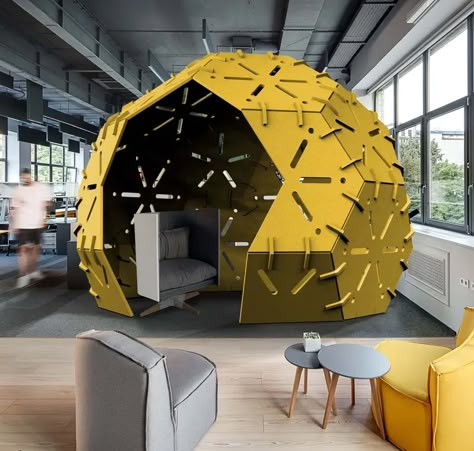 Cardboard Structures, Personal Office, Office Dividers, Store Shelves Design, Space Division, Geodesic Domes, Space Dividers, Acoustic Design, Kids Flooring