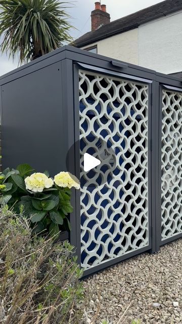 Charles & Ivy | Find a simple yet aesthetic solution for a tidy garden and driveway...✅  Our Aluminium Bin Stores are the perfect way to disguise your ... | Instagram Bin Stores, Composite Fencing, Civil Engineering Construction, Woodland House, Bin Store, Garden Makeover, Tile Shower Ideas, Fence Panels, Gardening Tools