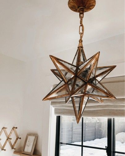 Bathroom Moravian Star Pendant (medium) and dupe. Roman shade in color natural linen. @liketoknow.it #liketkit https://liketk.it/3x7xa Star Pendant Chandelier, Hanging Star Light, Star Light Fixture, Moravian Star Light, Dark Blue Bathrooms, Pendant Lighting Australia, Star Pendant Lighting, Moravian Star, Star Chandelier