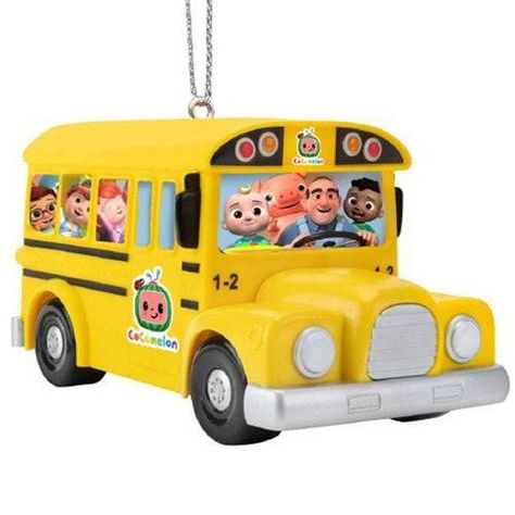 Kurt Adler - Cocomelon Bus Personalize 2 1/4-Inch Ornament Cocomelon Bus, Rhymes Video, Million Subscribers, Happy Birthday Printable, Youtube Sensation, Birthday Cake Topper Printable, Chocolate Cake Decoration, Childrens Birthday Cakes, Kurt Adler