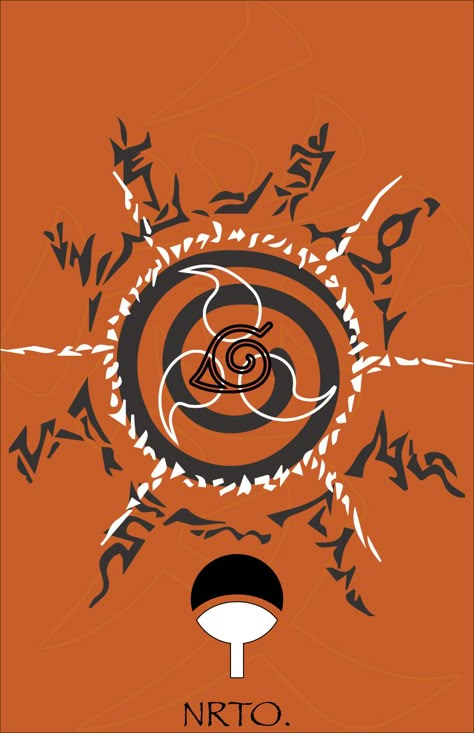 Naruto Minimalist print by @joeyoday Naruto Tattoos, Monkey Knot, Naruto Birthday, Naruto Clans, Shonen Manga, Naruto Hinata, Kurama Naruto, Naruto Shippudden, Naruto Tattoo