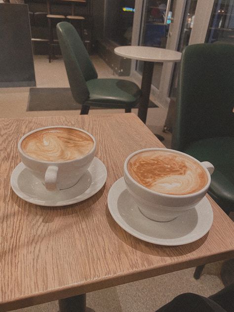 Aesthetic Caffe, 2 Coffee Cups, 2 Aesthetic, Cafe Aesthetic, Coffeehouse, Different Aesthetics, Coffee Aesthetic, Cute Cups, Coffee Cafe