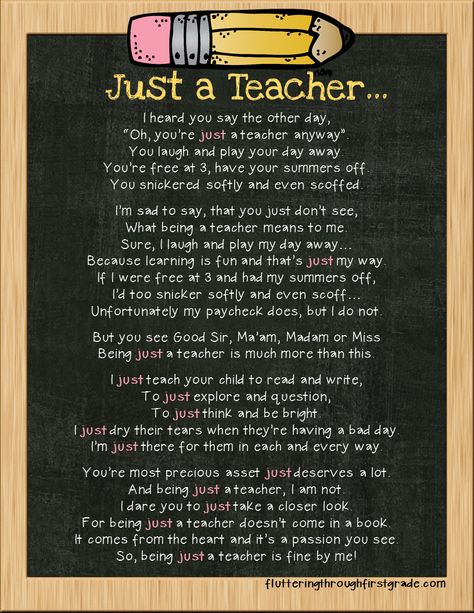 Just a Teacher... What Is A Teacher, Teacher Poems, Classroom Quotes, Teaching Quotes, Teaching Inspiration, Teacher Inspiration, Report Card, School Quotes, Teacher Quotes