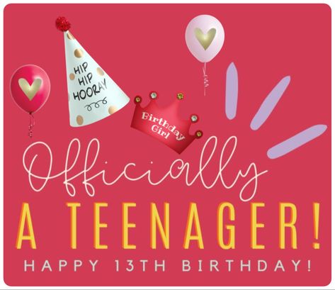 Happy 13th Birthday Girl Happy Birthday 13 Girl, Happy 13th Birthday Girl, 13th Birthday Wishes, 13th Birthday Boys, Wedding Wishes Messages, Birthday Wishes Girl, Best Birthday Wishes Quotes, Happy 12th Birthday, Birthday Prayer