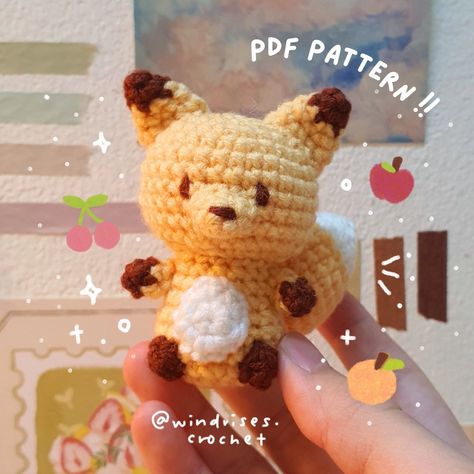 Fennec Fox Crochet, Red Panda Crochet Free Pattern, Crochet Fox Pattern Free, Penguin Crochet Pattern, Cute Crochet Amigurumi, Disney Crochet, Baby Amigurumi, Fox Crochet, Crocheted Fox Pattern