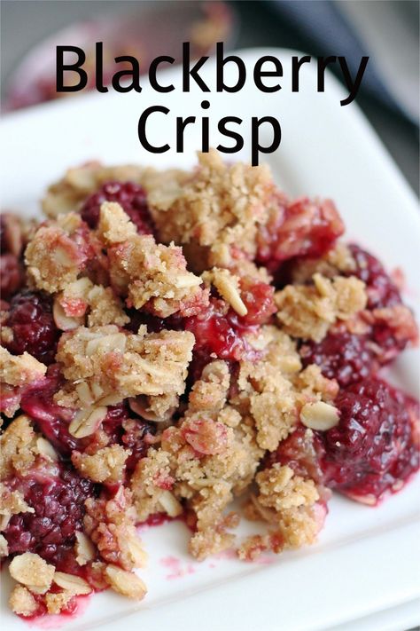 Blackberry Recipes Easy, Blackberry Dessert Recipes, Berry Crisp Recipe, Blackberry Crisp, Blackberry Cobbler Recipe, Oatmeal Crisp, Cobbler Recipes Easy, Oatmeal Toppings, Berry Crisp