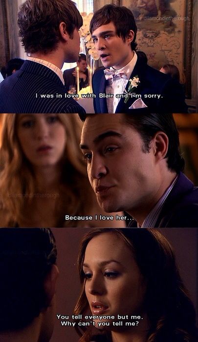 :) Chuck And Blair Quotes, Blair Quotes, Chuck E Blair, Gossip Girl Memes, Gossip Girl Quotes, Stile Blair Waldorf, Gossip Girl Aesthetic, Jenny Humphrey, Nate Archibald