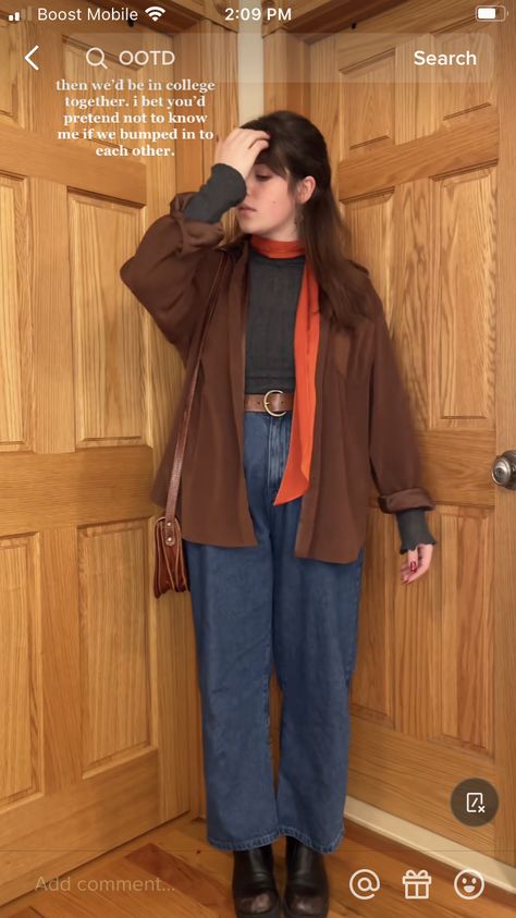 70s Teacher Outfit, Queer Winter Outfits, Dark Academia Mid Size, Queer Winter Fashion, Queer Fall Fashion, Alternative Teacher Outfits, Queer Outfits, Apple Body Shape Outfits, Academia Aesthetic Outfit