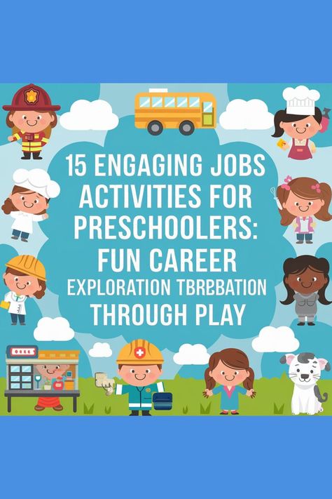 Preschoolers enjoying jobs activities like role-playing, crafting, and interactive games to learn about different professions in a fun and engaging way. Prek Jobs, Preschool Jobs, Fun Jobs, Got The Job, I Got The Job, Activities For Preschoolers, Career Exploration, Best Careers, Get The Job