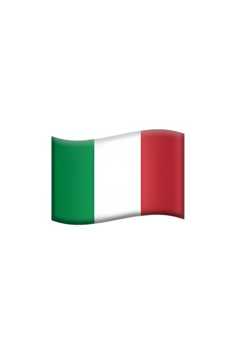 The emoji 🇮🇹 depicts the flag of Italy, which consists of three vertical stripes of equal width. The left stripe is green, the middle stripe is white, and the right stripe is red. The green and red stripes are darker shades, while the white stripe is bright and stands out. The colors are arranged in a way that resembles the shape of a pizza slice. The emoji is rectangular in shape and has a small border around it. Flag Of Italy, Emojis Iphone, Emoji Copy, Flag Emoji, Apple Emojis, Emoji Dictionary, Iphone Emoji, Collage Material, Flag Printable