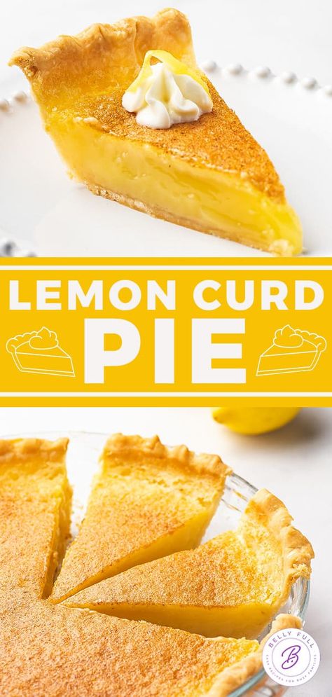 Sweet and tart and incredibly fantastic, this Easy Lemon Curd Pie is the perfect summer treat. And so easy forming its own top crust as it bakes. Lemon Pie Recipe Homemade, Lemon Curd Meringue Pie, Lemon Curd Pie Filling, Lemon Crumb Pie, Lemon Custard Pie Recipe, Lemon Coconut Pie, Lemon Curd For Pie, Lemon Curd Pie Recipe, Lemon Pie Filling Recipes Canned