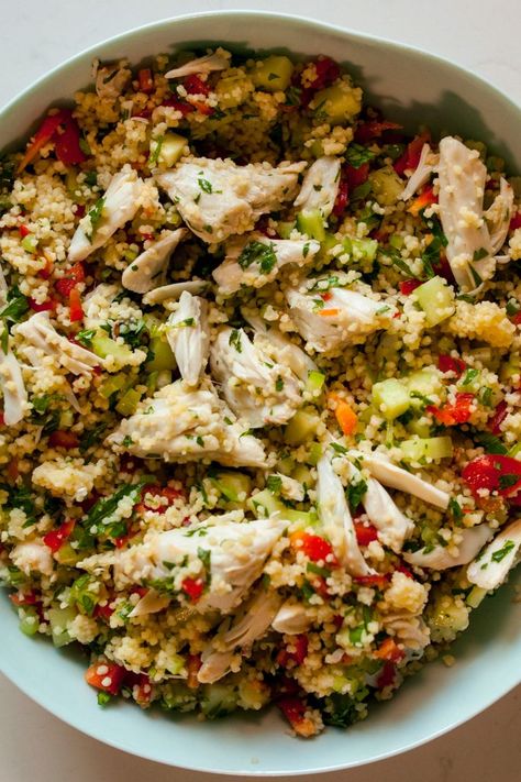 Mediterranean-Style Crab Couscous Salad recipe. This crab couscous is a quick, dish you can feel good about. Filled with fresh herbs and vegetables, it’s a perfectly healthy meal option. Mediterranean Crab Recipes, Canned Crab Recipes, Vegetable Couscous Recipes, Vegetable Couscous, Crab Salad Recipe, Mediterranean Meals, Fresh Dishes, Inflammatory Diet, Crab Salad