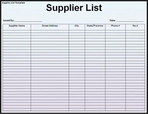 Supplier-List-Template-300x231 Supplier List Template, Writing Designs, Excel Formulas, Excel Formula, Price List Template, Tool Storage Diy, Daily Checklist, Snacks Ideas, Report Writing