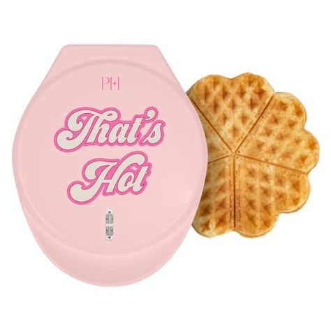 Limited-time deal: Paris Hilton Heart Waffle Maker, Makes 5 Mini Heart Shaped Waffles or 1 Individual Waffle, Easy to Clean 6" Nonstick Plates, Made without PFAS or PFOA, Electric Waffle Iron, Pink Heart Waffle Maker, Heart Shaped Waffles, Heart Shaped Waffle Maker, Pink Kitchen Appliances, Amazon Gadget, Waffle Irons, Waffles Easy, Waffle Iron, Pink Kitchen