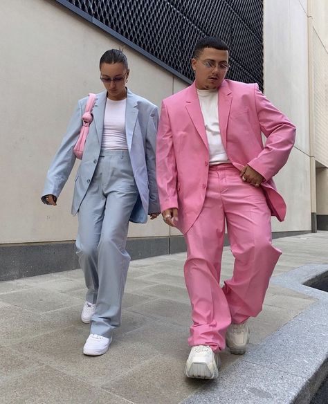 Matching Outfits For Couples Formal, Matching Outfits For Couples, Outfits For Couples, Outfit Couple, Matching Fits, Dope Clothes, Pink Clothes, Couple Fits, Streetwear Fits