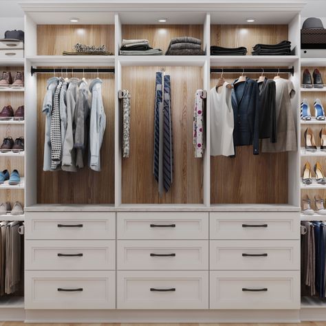 Closet With Drawers And Hanging Space, Closet Ideas With Dresser Inside, Custom Closet With Drawers, Custom Closet Drawers, Master Closet Drawers, Master Closet With Drawers, Built In Shoe Rack Closet, Master Closet Dresser, Ensuite Closet